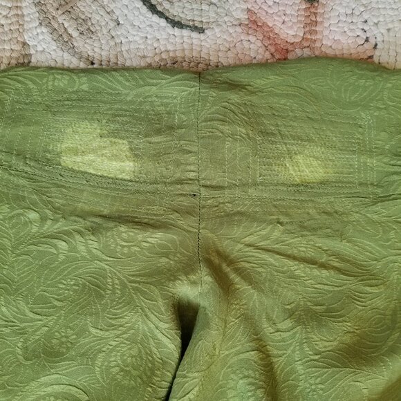 Citron Silk Tunic Top with Asian Motif - Picture 10 of 16